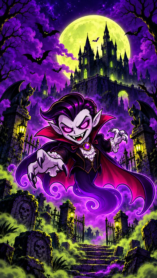 Wallpaper vertical de Vampiro Neon
