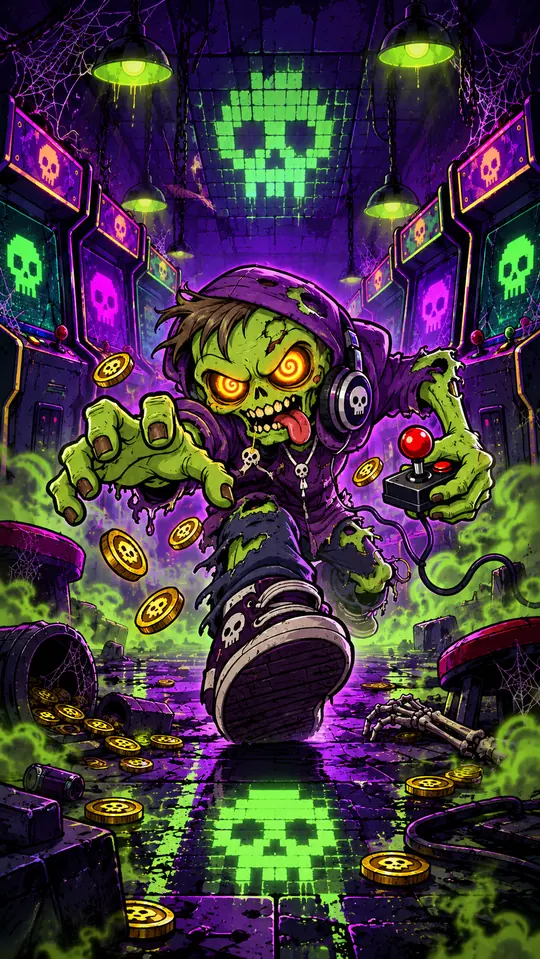 Wallpaper vertical de Zumbi de Arcade