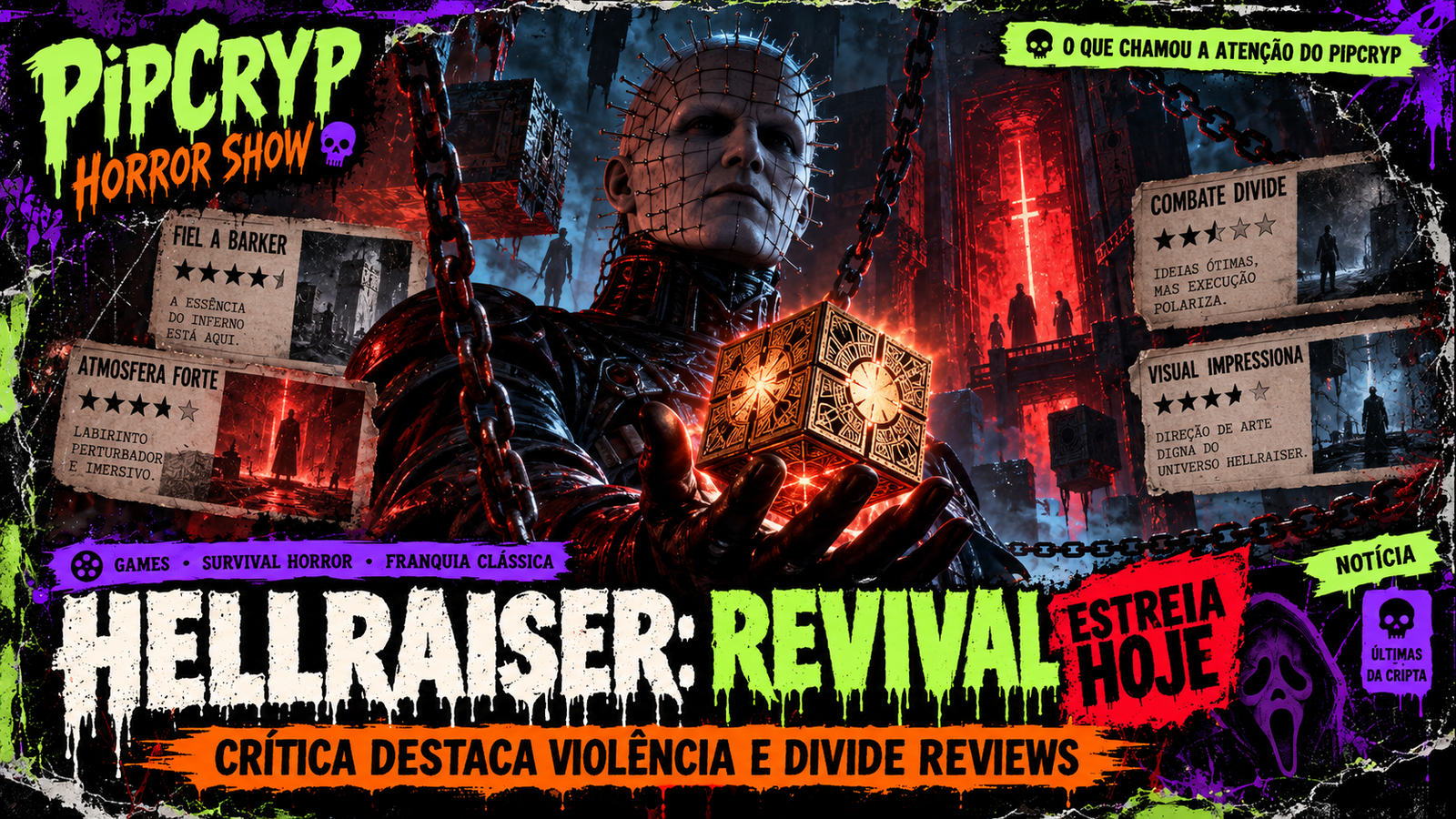 Hellraiser: Revival estreia dividido: crítica elogia Barker, mas combate e bugs puxam o jogo para baixo